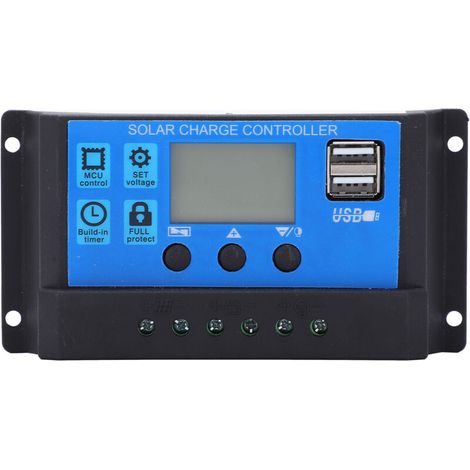 Jeffergarden Contrôleur de charge solaire automatique MPPT PMW haute puissance 5 V 3 A, sortie USB, écran LCD HD (1/4)