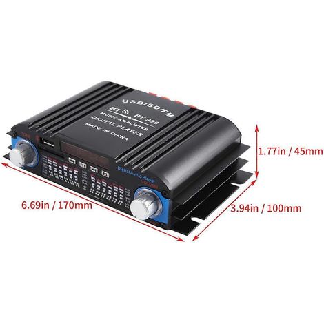 HiFi-Soundverstärker, Audioverstärker, Bluetooth-Karaoke-Player, Schwarz