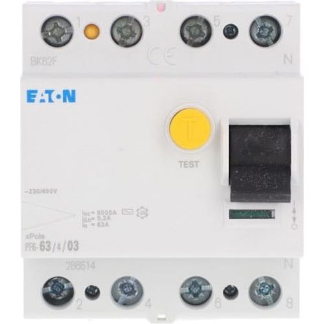 Disyuntor diferencial 4P 63A 03A tipo AC PF663403 286514