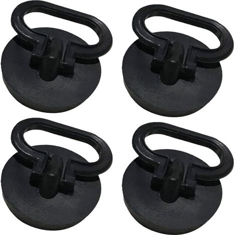 4Bouchons (Noir) de Lavabo 50 mm avec Protection Anti odeurs Bouchons pour évier avec Crochet pour évier et Lavabo dans Les Cuisines (1/5)