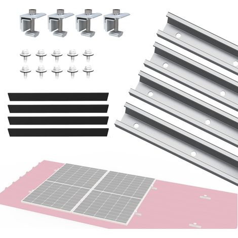 NuaSol Photovoltaik Solarpanel Halterung Trapezblechdach Befestigung (1/5)