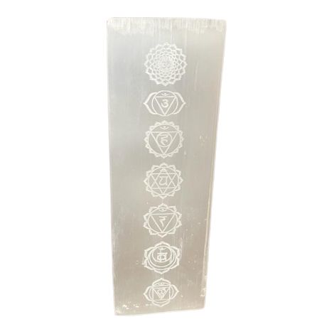 Lampe bloc de sélénite 25cm - Lampe Chakra- Vendu par 1 (1/4)