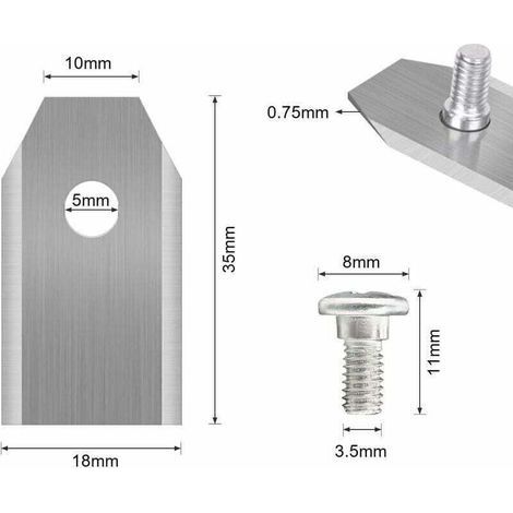 45 x Lames de Couteau en Titane pour Toutes Les Tondeuses Robotiques Husqvarn/Automower/ Yardforce/Gardena(3g-0.75mm) Avec 45 Vis, Lames de Rechange pour Modèles 105,310,315,320,420,430x,r40i (1/3)