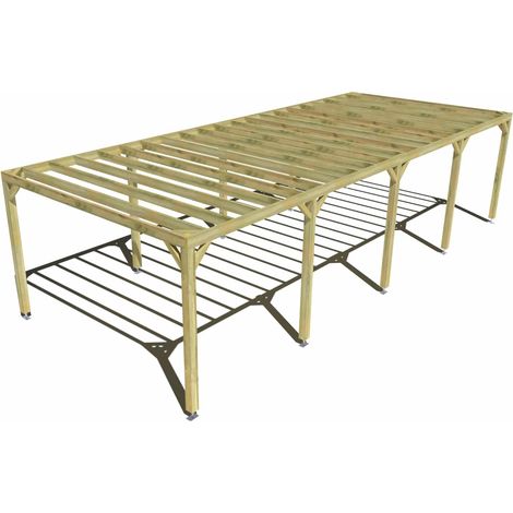 Pergola bois • 10m x 4m • indépendante • sens profondeur • livraison comprise (1/3)