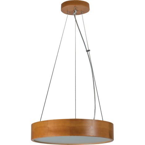 Lampade a sospensione rotonda legno-vetro- 2x20W - Kanlux GIASMINO (1/4)