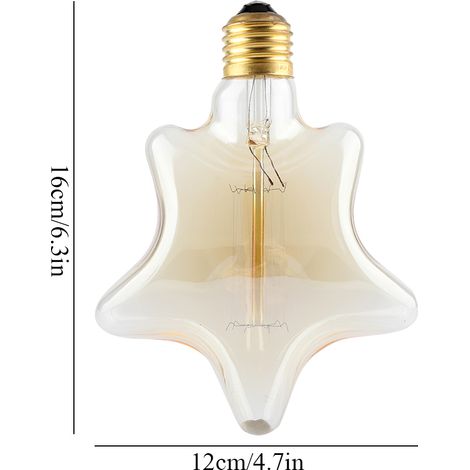 Ampoule E27 vintage en forme de pentagramme, idéale pour la décoration de cafés (220 V). (1/5)