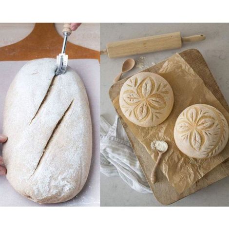 Couteau à lames pour couper la pâte, Bois, Marron (1/5)