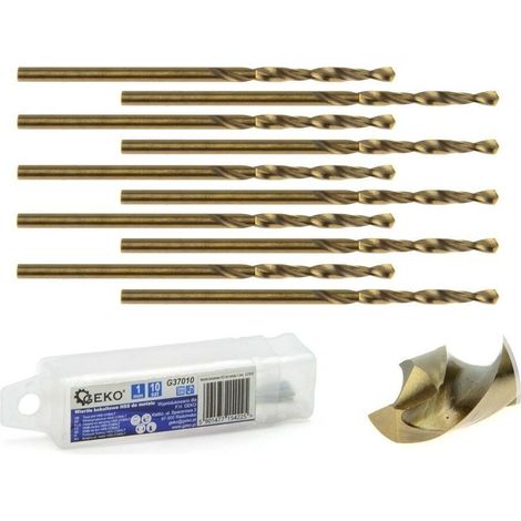 Punta metallo geko 10 2520 HSS cobalto 1 mm confezione 10