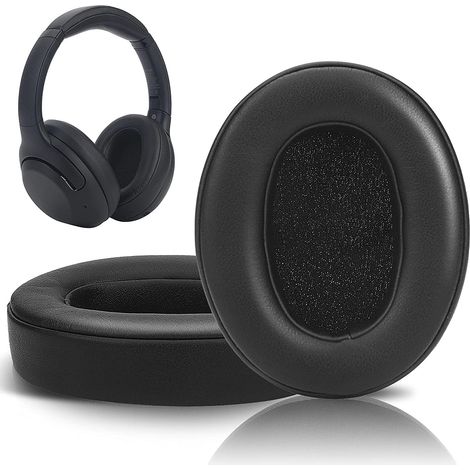 2 Coussinets d'oreille, Cuir protéiné, Mousse souple, Compatible Sony WH-XB900N, Remplacement casque audio (1/5)