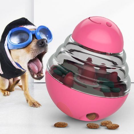 Jouets à mordre pour chien Distributeur de nourriture interactif et intelligent Balle à renverser Fournitures pour animaux de compagnie