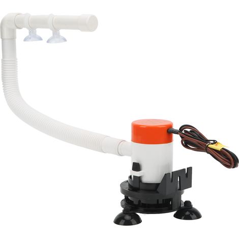 Pompe à appâts 12 V, débit maximal de 350 GPH, aérateur portable pour aquarium, bateau et tout type de récipient. (1/5)