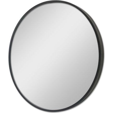 Modugno espejo de pared redondo diámetro 60 cm negro 030007922
