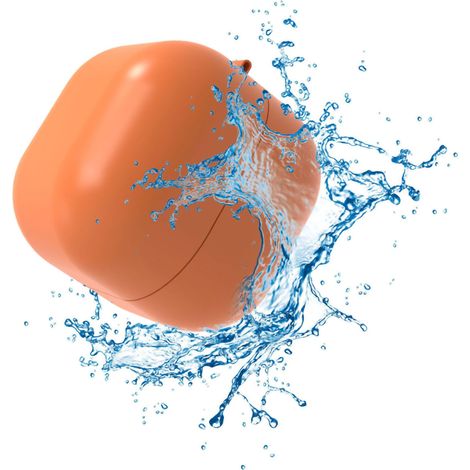 Lot de 6 balles d'eau en silicone orange pour jeux aquatiques, baignade et batailles d'eau, remplissage rapide par absorption magnétique pour enfants (1/3)