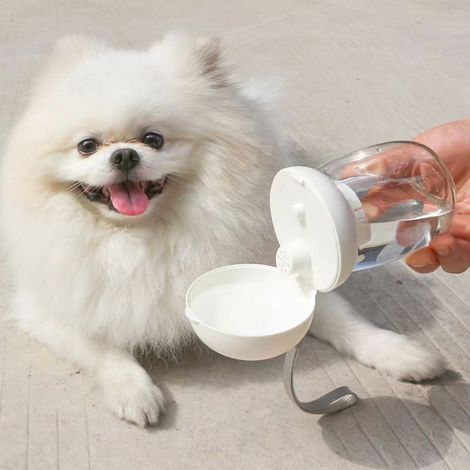 Bouteille d'eau portable et pliable pour chiens et chats, idéale pour les promenades en extérieur et pour boire. 350 ml. (1/3)