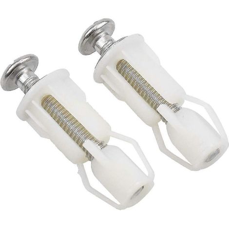 Lot de 2 accessoires pour abattant de WC : vis de fixation supérieure, vis de charnière, élargisseur de couvercle de WC, joint en caoutchouc pour trou borgne, pièce de rechange pour WC (1/5)