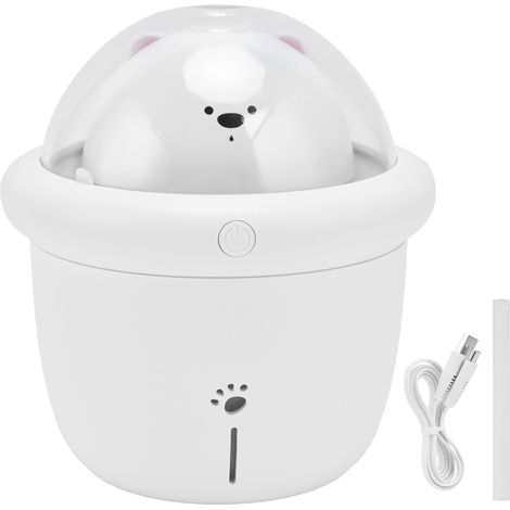 Mini-USB-Luftbefeuchter 200 ml, niedliches Tierdesign – Stimmungslicht mit Smart-Timer – Weiß (1/5)