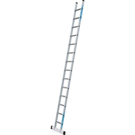 Anlegeleiter 14 Stufen Alu.elox.Arbeits-H.b.ca.4900mm Stufen m.Kunststoffeinlage (1/3)
