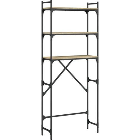 Waschmaschinenregal Eiche Sonoma 67x25x163 cm Holzwerkstoff