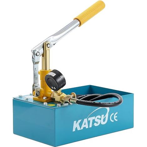 Pipeline Pressure Test Pump Manual Hydraulic Leak Tester 5L 0-50Bar for Hot and Cold Water Pipe System Installation Inspection 318927 (1/5)