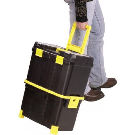 Trolley porta attrezzi in plastica nero-gialla