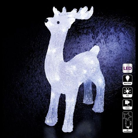 Paris Prix - Décoration Lumineuse renne 45cm Blanc Froid (1/2)