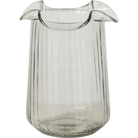 Vase Design en Verre "Halvor" 20cm Transparent