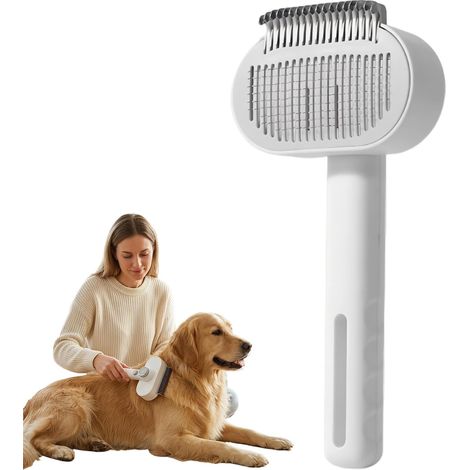 Cat and Dog Brush, Long and Short Hair, Self-Cleaning Steam Brush, Pet Grooming and Massage Comb, Removes Dead Hair and Knots, Cat Dog Rabbit Accessory (1/5)