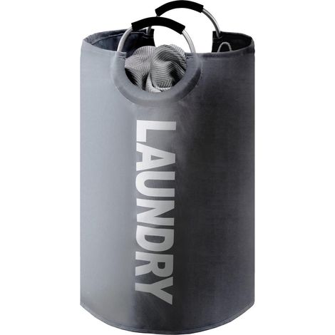YOUDENOVA Wäschekorb Faltbar 115L mit Griff Grau Oxford Aluminium (1/5)