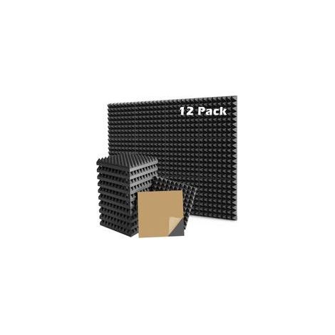 Lot de 12 Mousse Acoustique Autocollante, panneaux de mousse acoustique 3D haute densité pour mur, Mousse Anti Bruit, pour Gaming, Podcasting, Studio d'enregistrement, Bureaux (1/5)