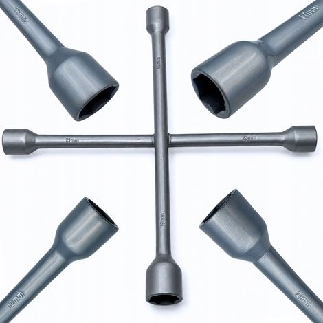 Chiave universale a croce per ruote in acciaio 17x19x21x23 (1/5)