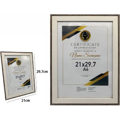 TrAdE Shop Traesio - Portafoto Cornice Per Foto Certificati Quadri Tele A4 21 X 29.7 Cm Modello 70781 -