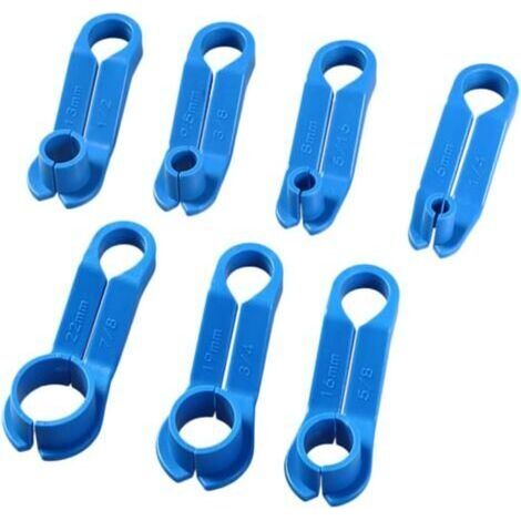 Pair AHLSEN 7 Pièces Outil D'élimination Du Tube De Réfrigérant Outil De Conduite De Carburant Conditionneur Outil De Suppression Dissolvant Tuyau Abdos Blue (1/4)