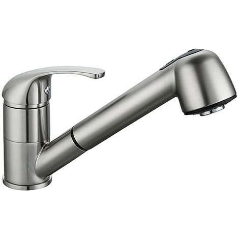 Edouard Rousseau – Mitigeur de cuisine BAGO – Douchette extractible 2 jets inox – Hauteur sous bec 115 mm – Corps laiton et zamak (1/2)