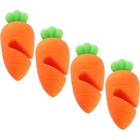 Clip Anti-débordement en Silicone Orange 4 Pièces pour Casseroles et Couvercles, Résistant Chaleur Fonction de Libération de Vapeur, Accessoire la Cuisine Pratique pour Cuisson (1/5)