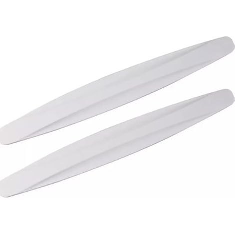 Lot de 2 protections de pare-chocs avant et arrière flexibles, anti-rayures, universelles, autocollantes, pour voiture (blanc) (1/5)