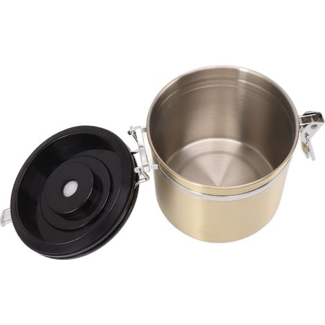 Boîte à café hermétique en acier inoxydable 304, réservoir de stockage pour café, thé, sucre, grains et céréales, 1,2 L (1/5)