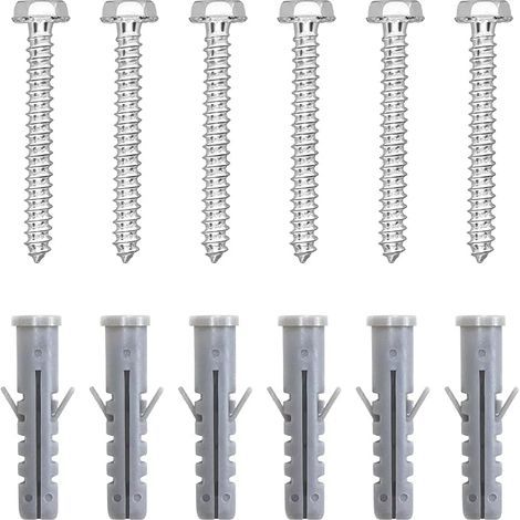 ELIVED EV034 TV Wall Mount Screws and Dowels Kit for Concrete Wall and Wood Beams, with M6x60mm Hex Screws and Dowels, TV Bracket Accessories (1/5)
