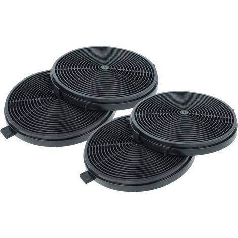 vhbw 4x Aktivkohlefilter kompatibel mit PKM 9004W, 9090-2H, 50762, 50763, 6004W, 50448, 50466, 50430, 50446 Dunstabzugshaube - 11,8 cm