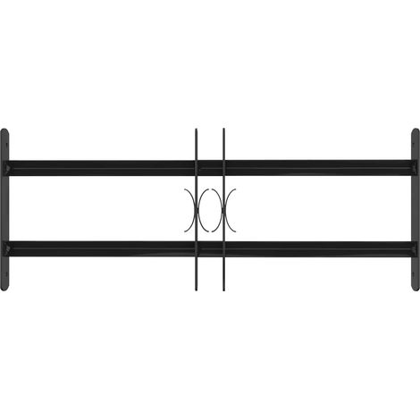 vidaXL Window Grille 76 x 30 cm Powder-Coated Steel Black