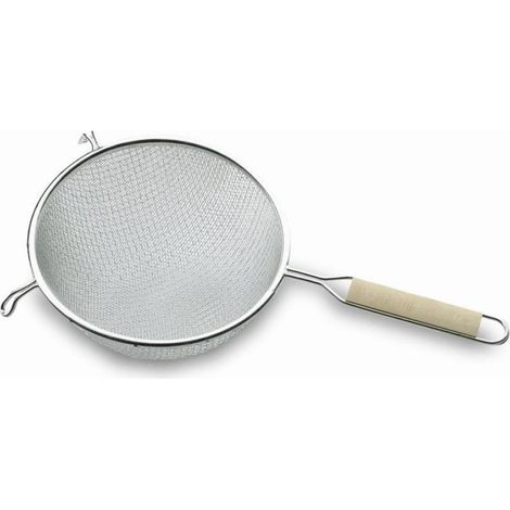 Colador coc media bola 18cm mango baquelita inox lacor