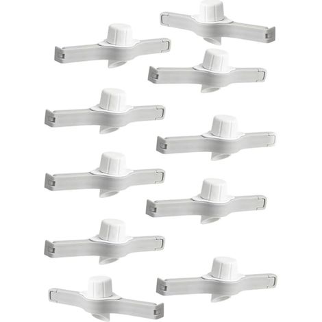 10 clip per alimenti con beccuccio versatore, clip per sacchetti alimentari, clip da cucina (1/2)