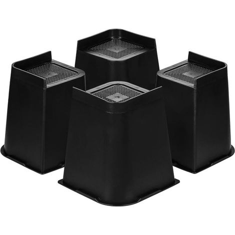 Rehausseur Pieds de Lit Rehausseur Meuble 15 CM, pour Pied de Table Lit Adulte Bureau Canapé (4 Pac) (1/5)