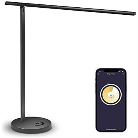 Lampe de Bureau LED Connectée, Lampe de Table Wi-Fi Compatible avec HomeKit, Siri, Alexa, Google Home et SmartThings, 2700-6000K Lampe de Lecture Dimmable avec Commande Vocale et Contrôle à D (1/4)