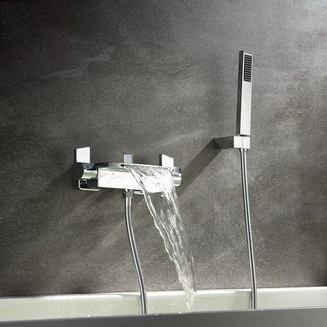 Miscelatore a cascata a parete Lorent per vasca, cromato (1/4)