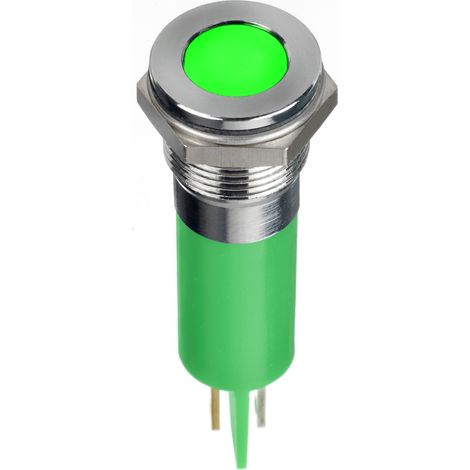 Voyant LED lumineux Vert RS PRO, dia. 14mm, 3.3V c.c., IP67 ( Prix pour 1 )
