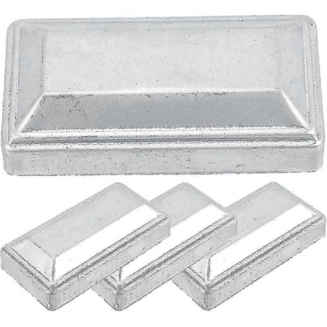 4 capuchons rectangulaires pour poteaux de clôture, destinés à remplacer les manchons de poteaux. (1/5)