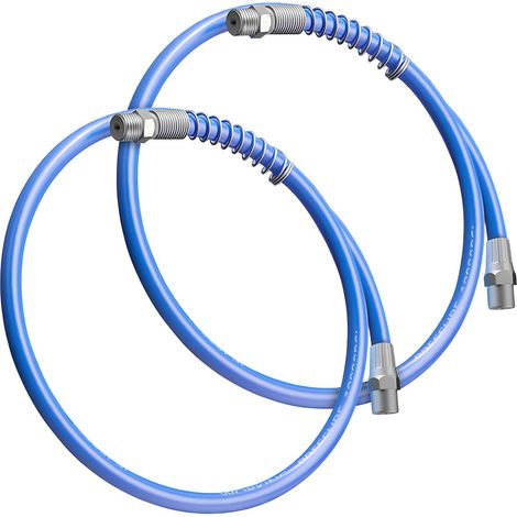 2 Pièces Tuyau Flexible pour Pistolet à Graisse, Tuyau Flexible Haute Pression pour Pistolet à Graisse, Coupleur De Tuyau à Fouet Antidéflagrant, pour La Plupart des Pistolets Graisse(Bleu) (1/5)