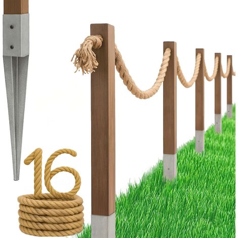 Cloture Bogateco Corde de Jute 16 m avec Kit de Montage Inclus (1/5)