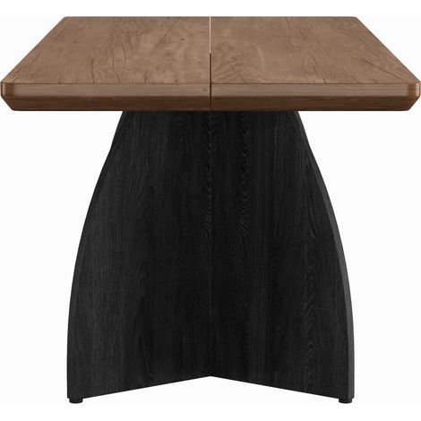 Table à manger 160x80 cm en MDF couleur noyer pour 4-6 personnes, design moderne avec plateau épais de 4 cm (1/5)
