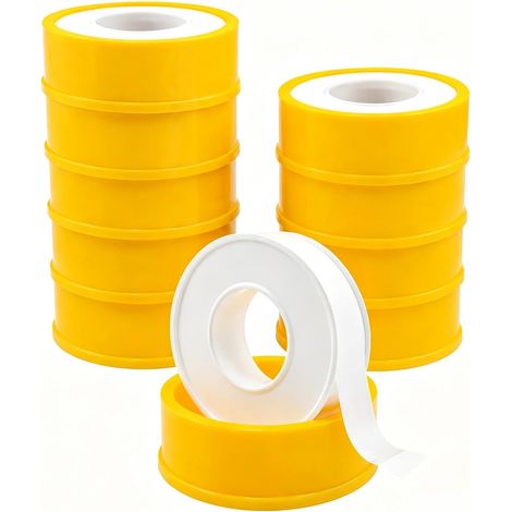 10 Ruban d'Étanchéité 12mm x 15m pour Plomberie Tuyaux Robinetterie (1/5)